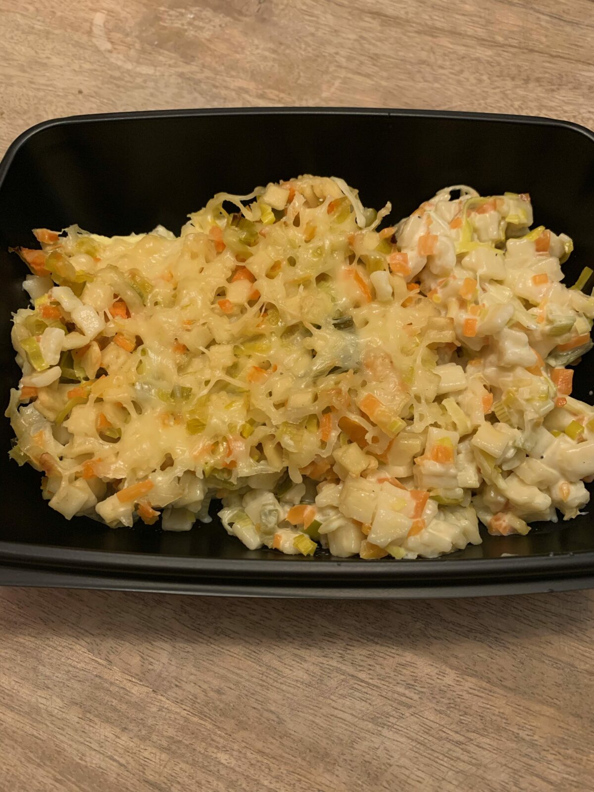 Gratin de crozets poireaux carottes